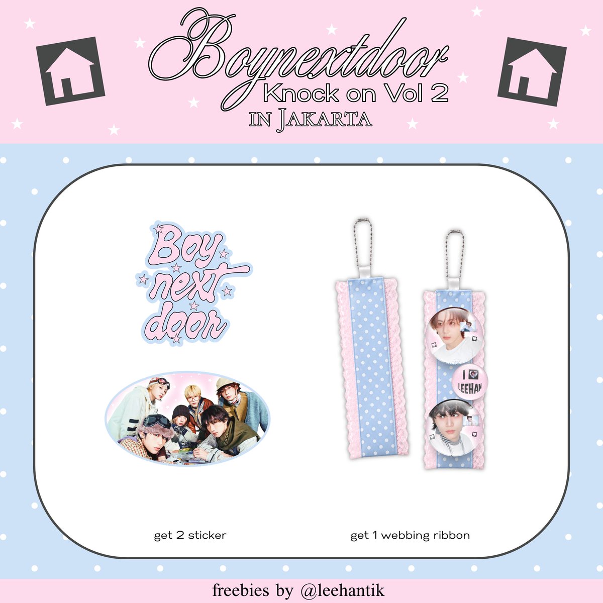 leehantik's tweet photo. BOYNEXTDOOR KNOCK ON Vol.2 in Jakarta 
freebies by @leehantik

📍 ICE BSD Hall 5–6
📅 05 December 2026

kindly read the terms &amp; conditions before claiming ♡
see you at the venue, onedoor! ദ്ദി(៸៸›ᴗ‹៸៸)

#KNOCK_ON_Vol_2_IN_JAKARTA
#BOYNEXTDOOR #보이넥스트도어 https://t.co/9lk8LXLrSQ