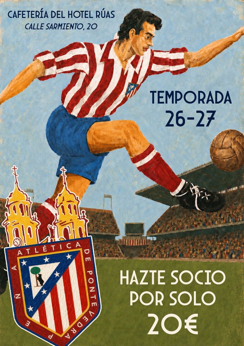 Manu_Corrochano's tweet photo. Tremendo el cartel de la campaña de socios de la @ATM_Pontevedra https://t.co/AqTEIMUr9Q