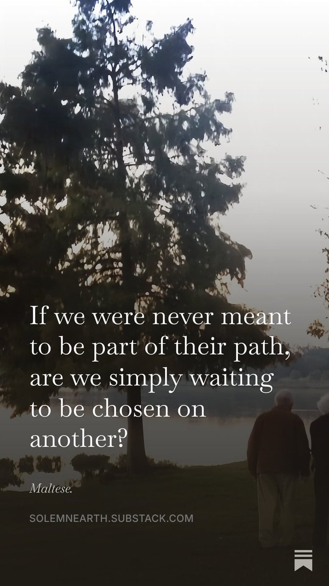 SinIenoble's tweet photo. We spend so much of our lives asking why we were not chosen that we forget another question equally worth asking, “what kind of place are we meant to belong to?” https://t.co/l4uMD09FHr