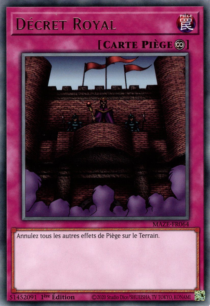 serenafeunnec's tweet photo. @Ze_Popolio @YugiMuto91 Je retourne ma carte piège décret royal qui annule les effets de ta carte https://t.co/Gt50wy7cu1