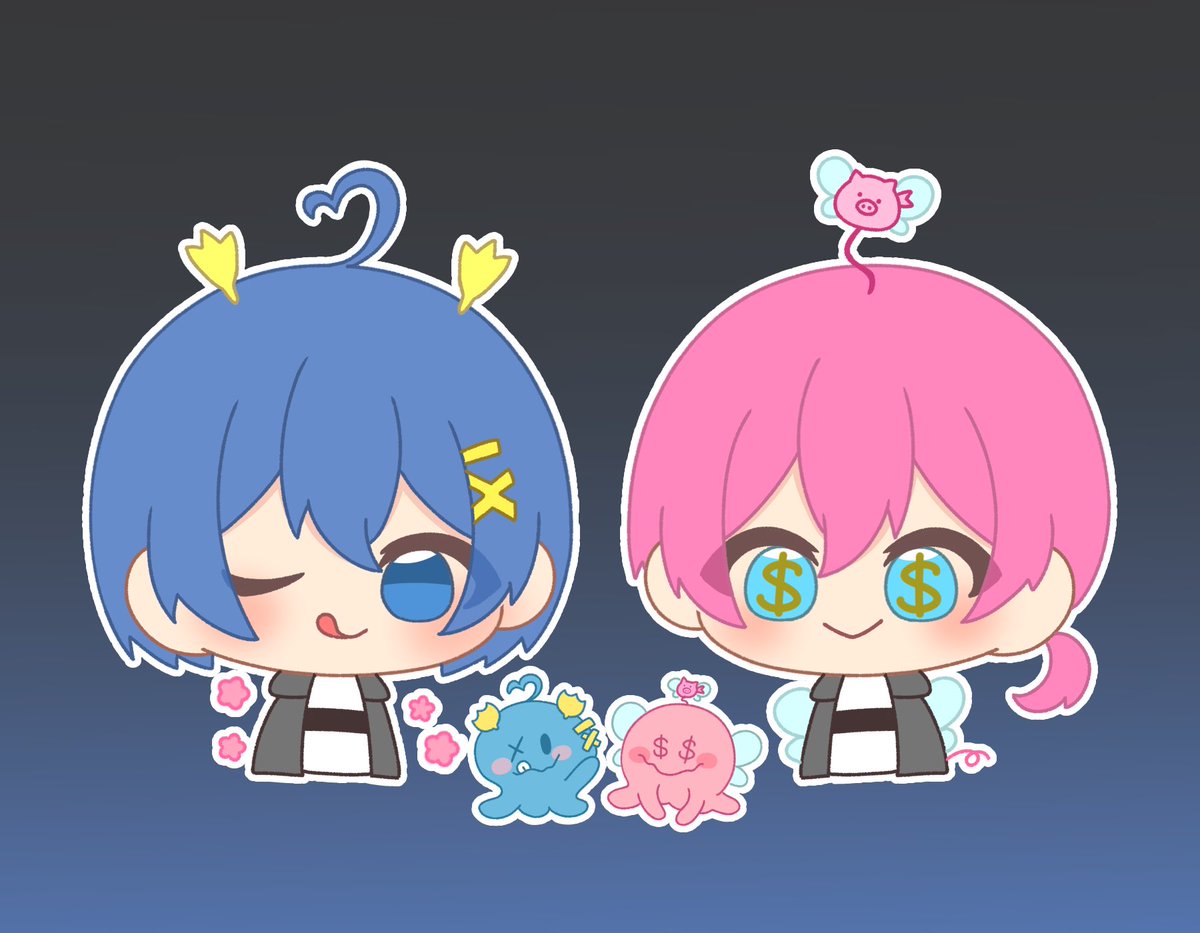 22_irohaa's tweet photo. 💙🩷🚀
#ちぐちぐいらすと　#けちゃあーと https://t.co/rV8a7CzFGv