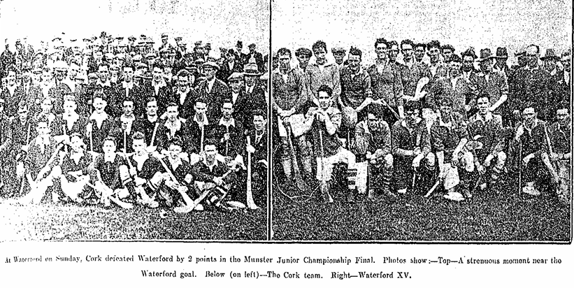 SportsHistory26's tweet photo. On this day in 1929 @OfficialCorkGAA and @WaterfordGAA clashed in the @MunsterGAA Junior Hurling Championship Final at Waterford City...#cork #waterford #hurling #gaa #ireland https://t.co/SqeeQjPzPT