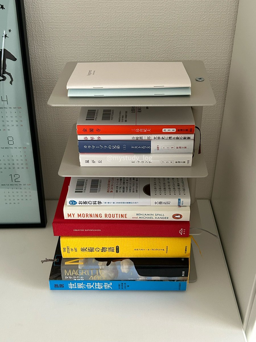 mystudy_log__'s tweet photo. 卓上の積読ホルダーがすごく便利📚 https://t.co/n0sAEKL2po