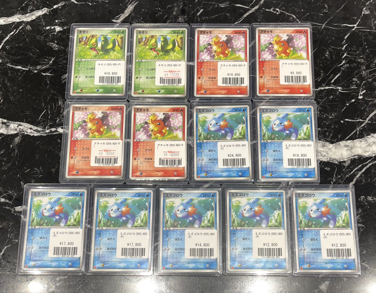 コレクションカード専門店にてホウエン地方御三家のプロモカードが入荷