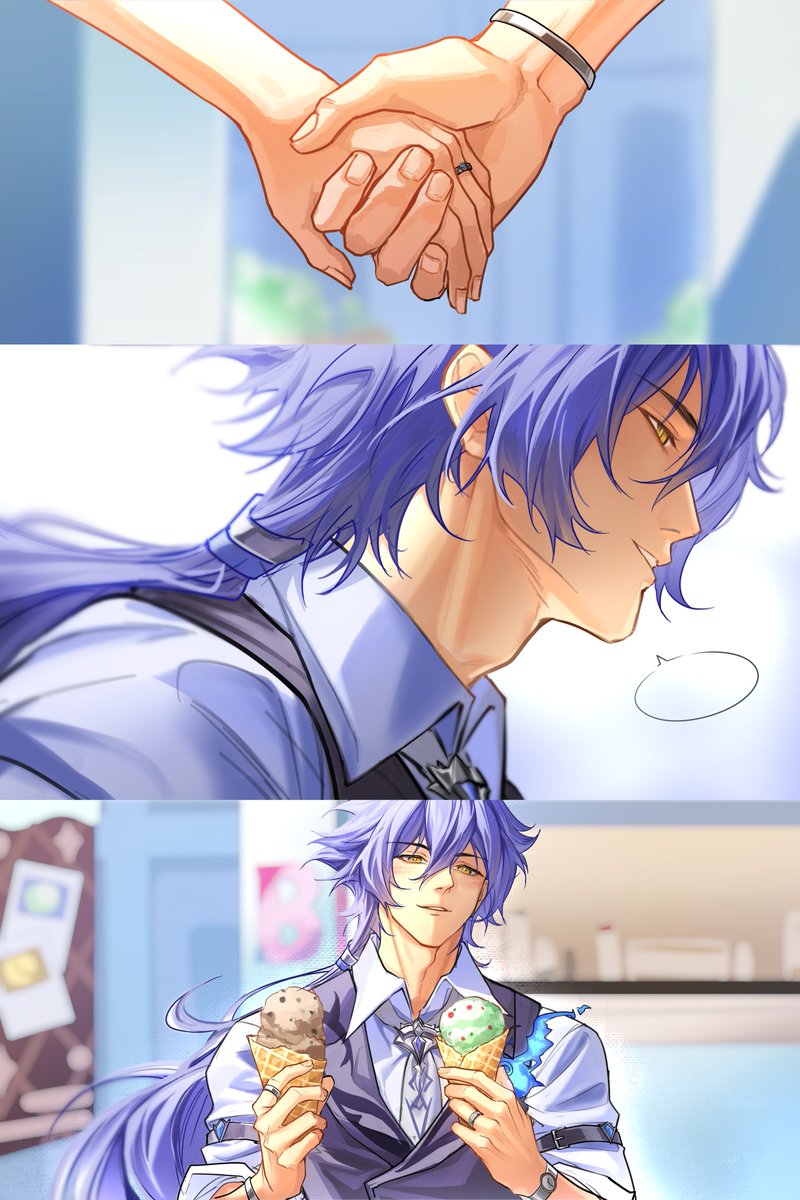 _deenosaur's tweet photo. “Come… I’ll get you some ice cream.” 🍦
#原神 #Genshin_Impact #Flins https://t.co/vSPvDtb4jI