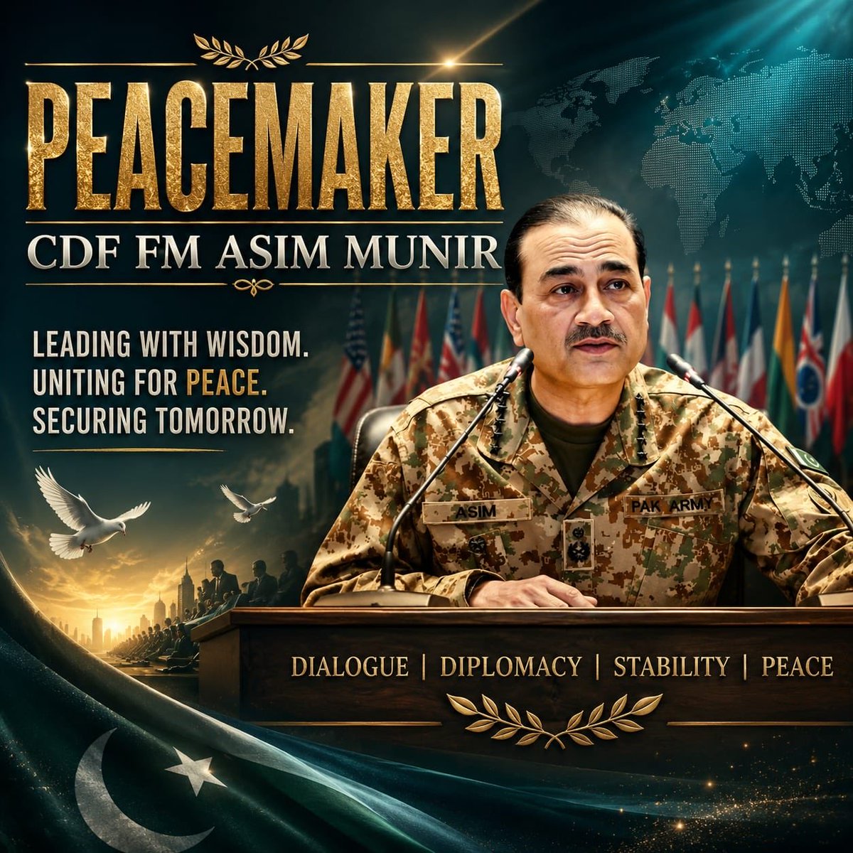 wymbella_'s tweet photo. CDF Asim Munir’s focus on stability and diplomacy continues to strengthen Pakistan’s international standing.#CDFLeadingPeace #FMAsimMunirPrideOfPak #PakStandsWithCDF #FMAsimMunirForPeace #FMAsimMunirPeacemaker https://t.co/JgzySJYxu2