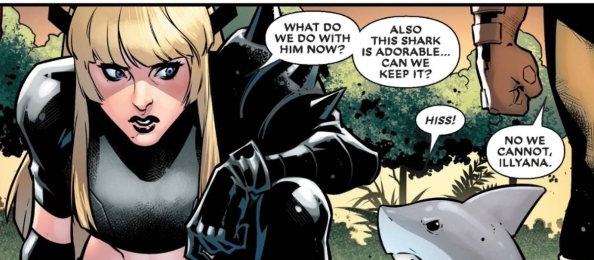 steppingdisks's tweet photo. Magik met Jeff the Shark six years ago this week. (Deadpool #6) https://t.co/Vnrp9VzdYb