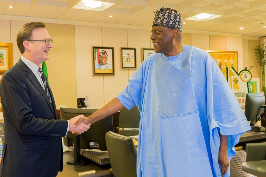 RMontgomeryUK's tweet photo. A real pleasure to pay a valedictory call on @cenbank Governor Cardoso. It’s been a privilege to witness Nigeria’s economic turnaround in the last three years, driven his monetary, CBN &amp; banking reforms, and excellent relations with @bankofengland https://t.co/zPrJRcNtZP
