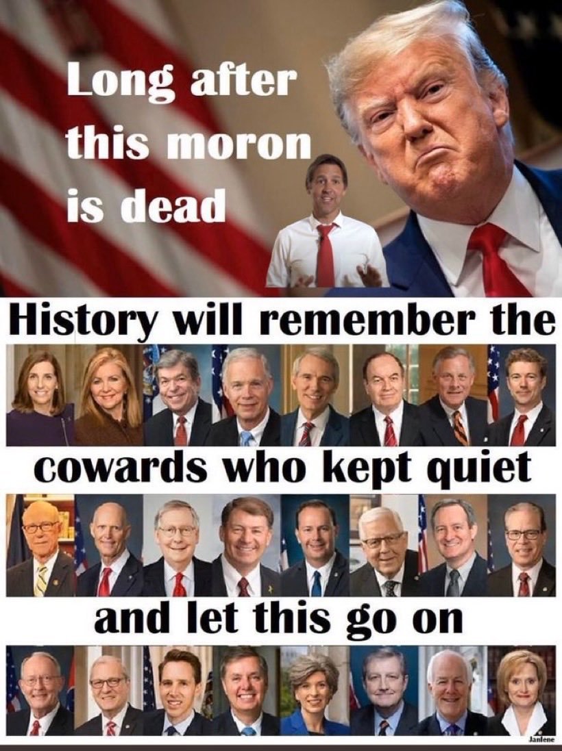 m1amark4's tweet photo. @OccupyDemocrats WAR PIG and his enabling COWARDS.  Look at ALL the GUTS on display https://t.co/PI8cCqUwmB