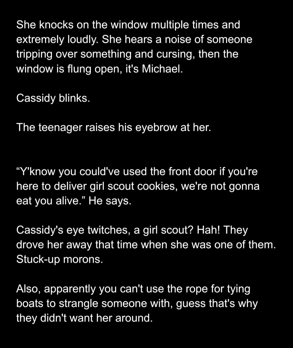 fatamii671's tweet photo. Fanfiction is so fun
To be clear Cassidy was trying to get CC out of the house while he's grounded https://t.co/kiZAE8IROT
