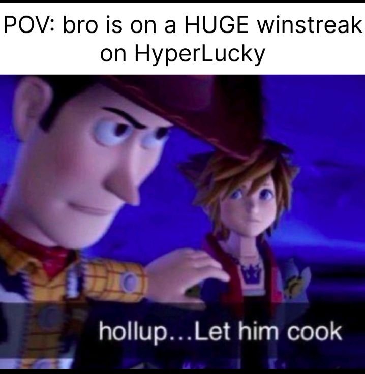 Mar_v61's tweet photo. entire group chat standing back and letting him cook on HyperLucky 
https://t.co/9qiuVO6LJt
what game are you playing on here right now? https://t.co/64sq98WMTU