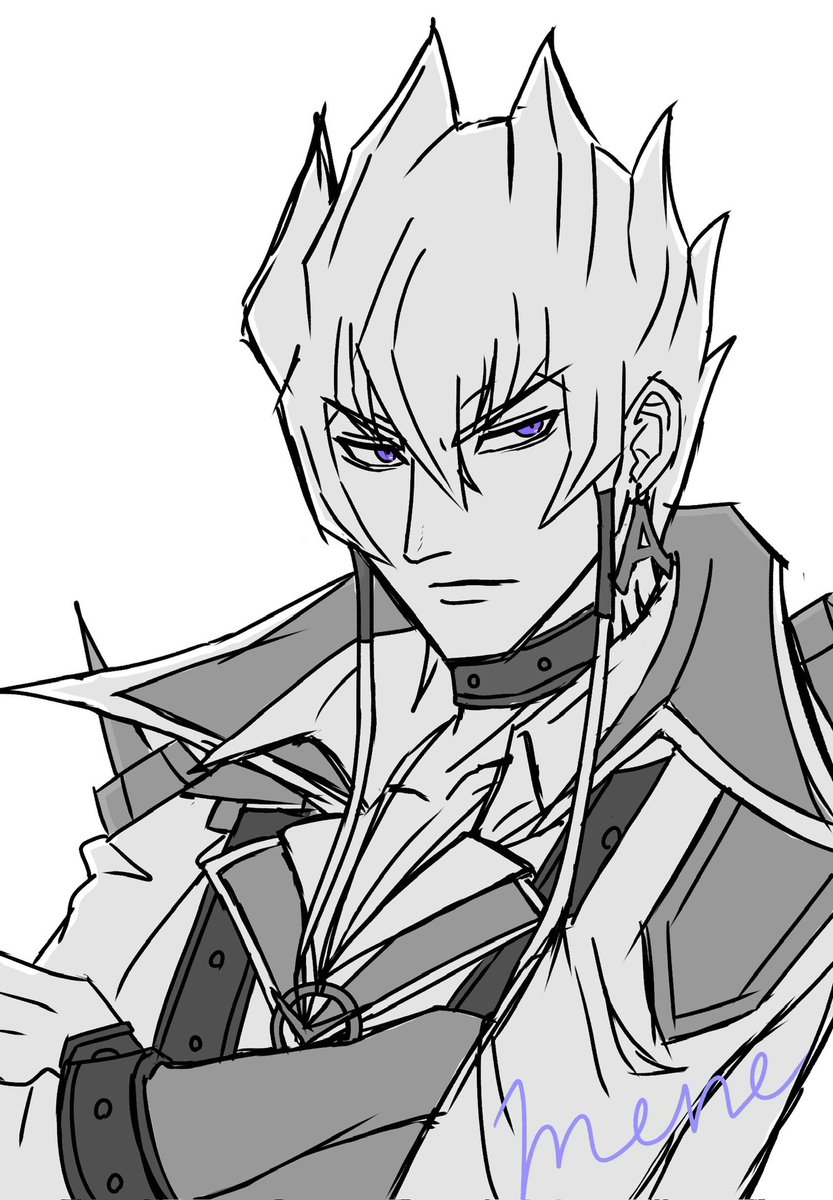 Mene_Kuryu's tweet photo. ジャックのこと手癖で描いたことなかったから「もしかして早く描けるかも…！」と思って描いてみたけど、人相悪すぎて誰〜〜！？ 歴代の推しが凶悪なツラしてるからこっちの方が描きやすいけども… https://t.co/EwjlJNYBBf