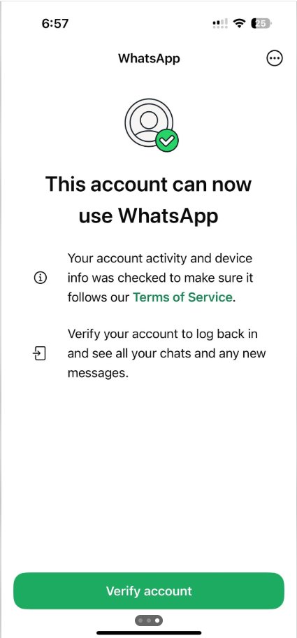 pragyasharma01's tweet photo. @WhatsApp can you tell me what is going on? Yesterday, my personal account was suddenly blocked/put under review. Think the review was cleared since I now see the screen saying “This account can now use WhatsApp”. However I'm still stuck in this loop with no verification screen?! https://t.co/xSKR40tuKP