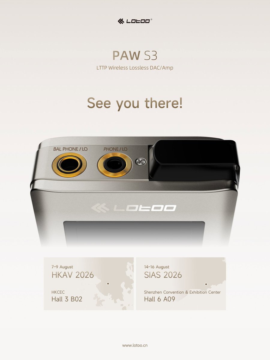 LeoUila's tweet photo. Lotoo「PAW S3」LTTP Wireless Lossless DACアンプ、HKAV2026に出展！
https://t.co/SpZ6wFVHma https://t.co/gQoifay5DO
