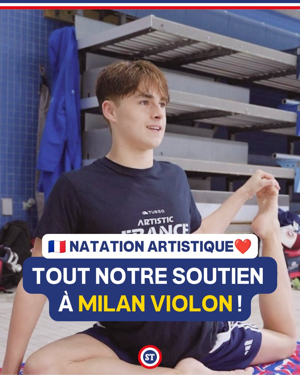 sportricolore's tweet photo. 🇫🇷 Tout notre soutien à Milan Violon, victime de cyberharcèlement après sa participation au programme libre des Championnats d'Europe de natation artistique ❤️

Premier homme ayant représenté la France dans une finale de grande compétition de natation artistique à seulement 17 ans 👏

N'en déplaise à certains, notre tricolore compte bien poursuivre son ascension.