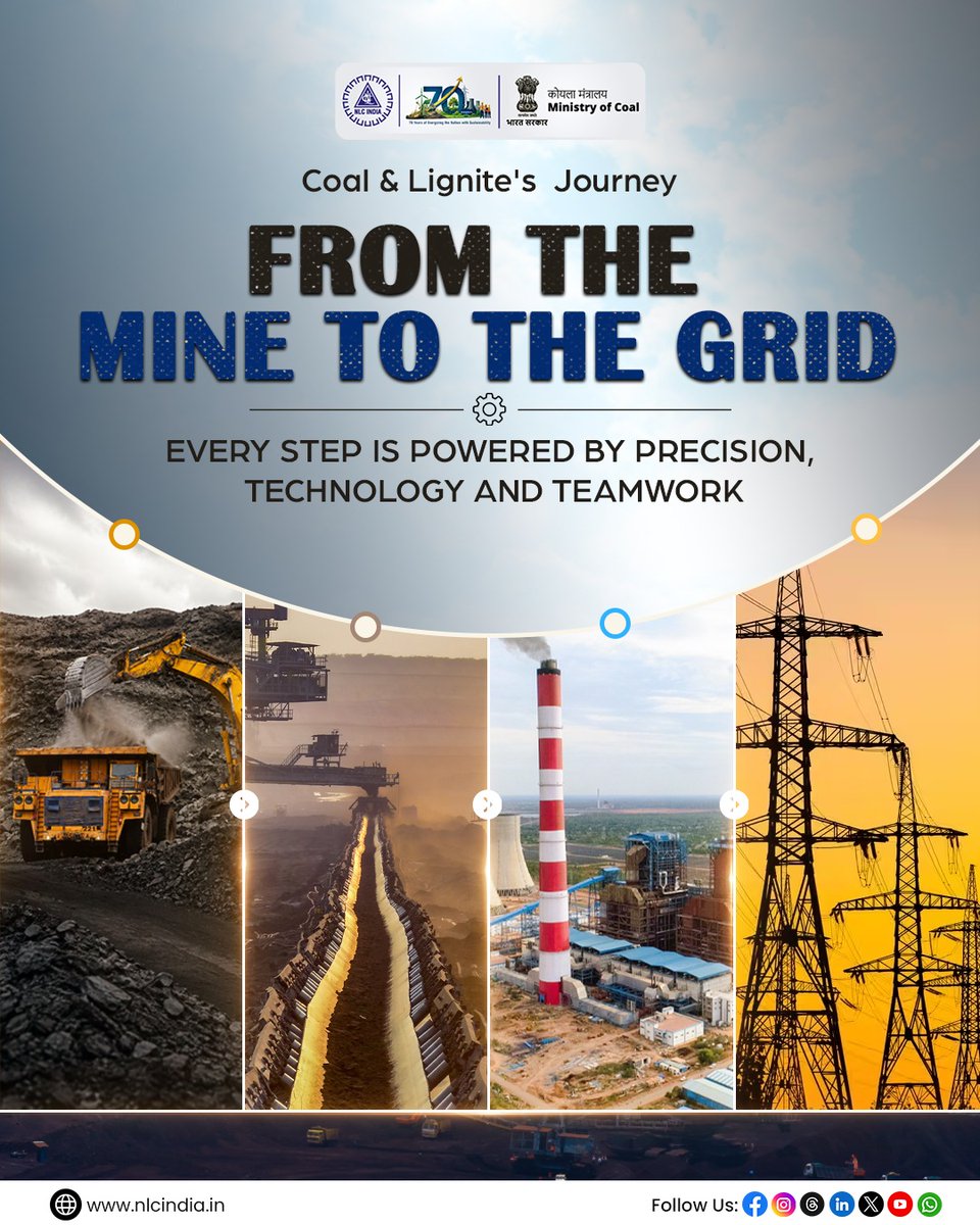 nlcindialimited's tweet photo. From coal and lignite mines to the grid, every stage is powered by precision, technology and teamwork—supporting reliable electricity generation and national progress.

#NLCIL #NLCIndia #CoalAndLignite #PowerGeneration #NLCILForTheNation 
@CoalMinistry 
@kishanreddybjp 
@satishdubeyy