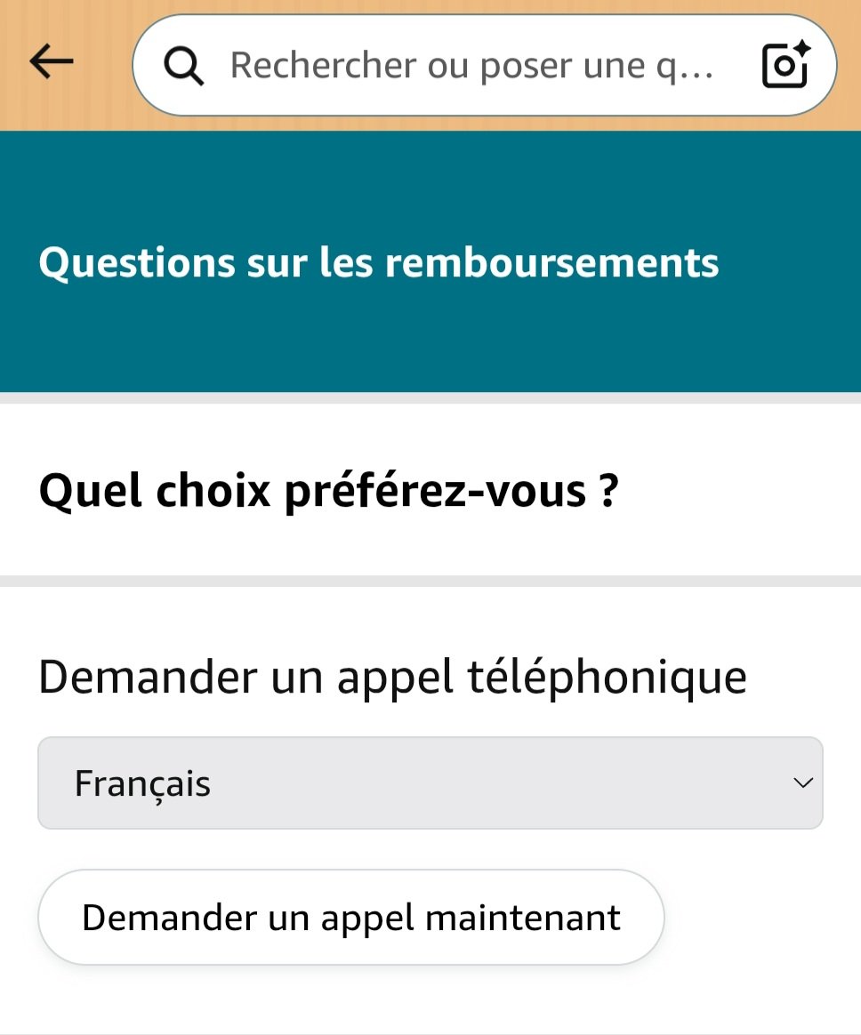 prod_michel's tweet photo. @eldoranext @amazon @AmazonFrance @AmazonHelp Dommage mais la fonction pour se faire appeler est toujours disponible 🤔 https://t.co/2bKhdeVPyS