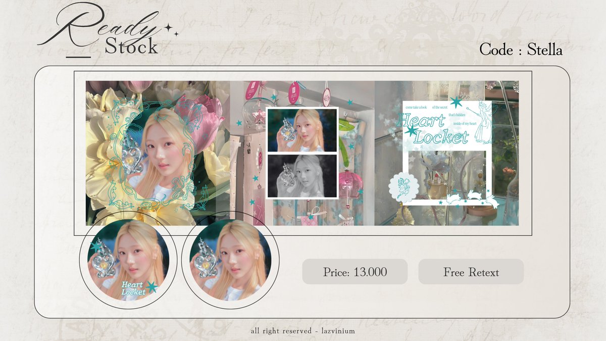 lazvinium's tweet photo. Repost are appreciated, thank you! ❤︎

Haiii, aku punya layout ready stock Juun, Ian, Yuha, dan Stella H2H dengan price yang tertera di pict. Yuk jemput layoutnya melalui DM atau Telegram Lily 🧚🏻‍♀️💖

#bealanja https://t.co/ahSRf1KuT6