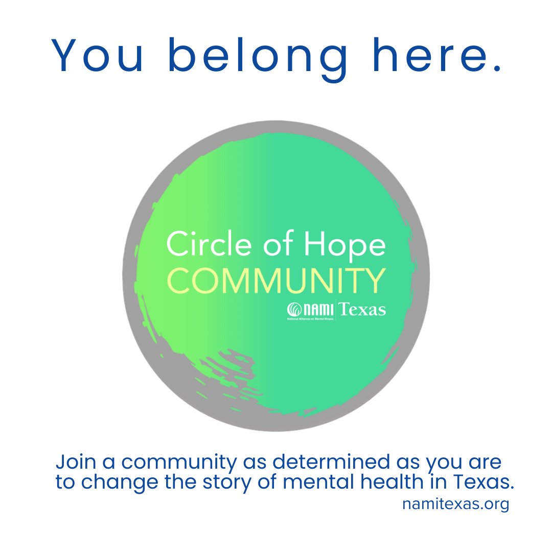 NAMITexas's tweet photo. You belong here! 🟢 Join the circle and give the gift of hope year-round: https://t.co/vbeAuHHGzv
https://t.co/AFyIsW7kL5 https://t.co/MR7U922flI