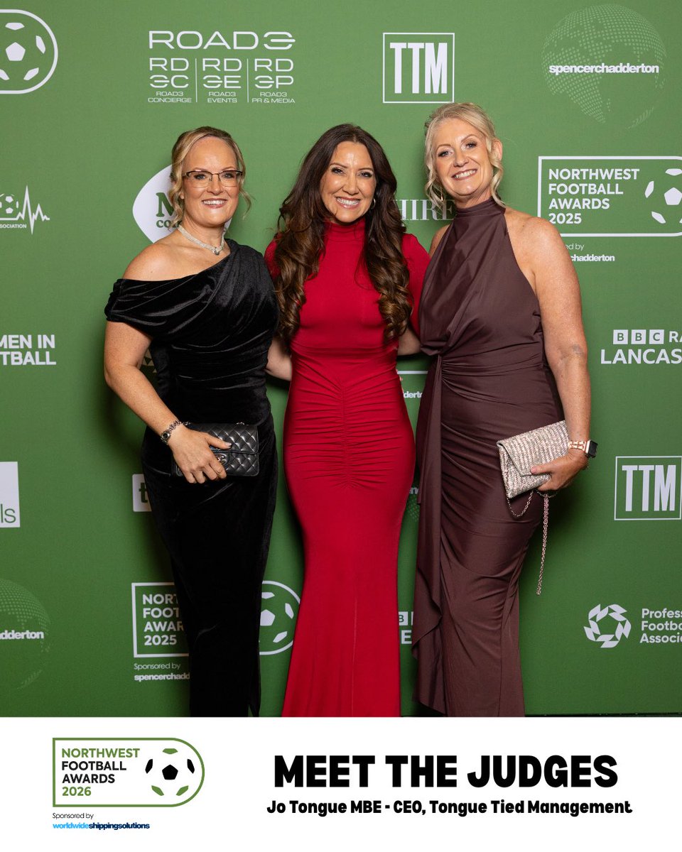 NWFAwards's tweet photo. Meet the Judges | @tonguetweets 💚 CEO of @TTManagement_! 

Jo understands the power of recognising the people who make football in the Northwest so special from behind the scenes to on the pitch, and we are delighted to have her back for the #NWFA2026! https://t.co/bd914l1jyq