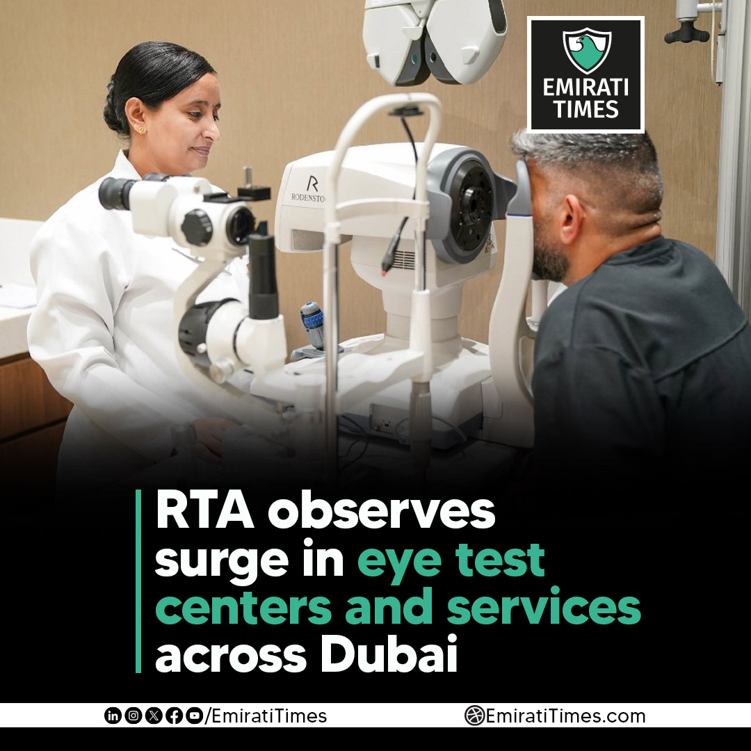 EmiratiTimes's tweet photo. Dubai RTA increased eye test centers by 30 percent, improving access and efficiency for driving license services across the emirate.
https://t.co/Wuy1M0hOWG

#EmiratiTimes #DubaiRTA #DrivingLicense #EyeTest #UAETransport #PublicServices #Mobility
@rta_dubai https://t.co/AQoZCI3Mf1