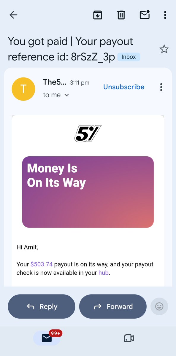 CapitalMovess's tweet photo. Requested my payout yesterday with @the5erstrading 

It was approved today, and the funds reached me within just 3 hours.

That's an incredibly fast payout process. Highly impressed! ⚡💰 https://t.co/4zpmnC0IQf