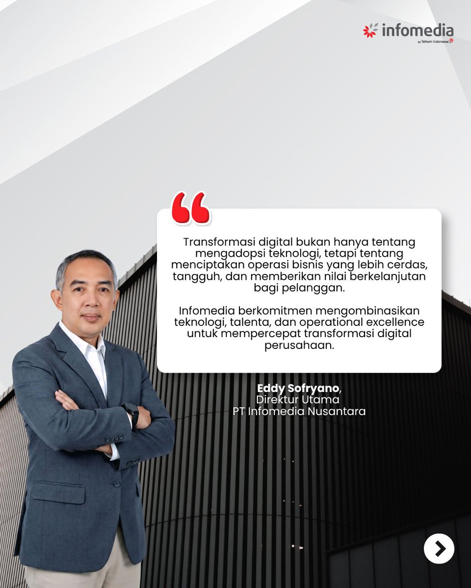 infonusa's tweet photo. Saatnya membangun operasi bisnis yang lebih adaptif, scalable, dan siap menghadapi masa depan bersama Infomedia.
🌐 Explore our solutions at https://t.co/q7Uwn3YSRu
#Infomedia #AIPowered #DigitalBPO #DigitalTransformation https://t.co/2a9khZz8ja
