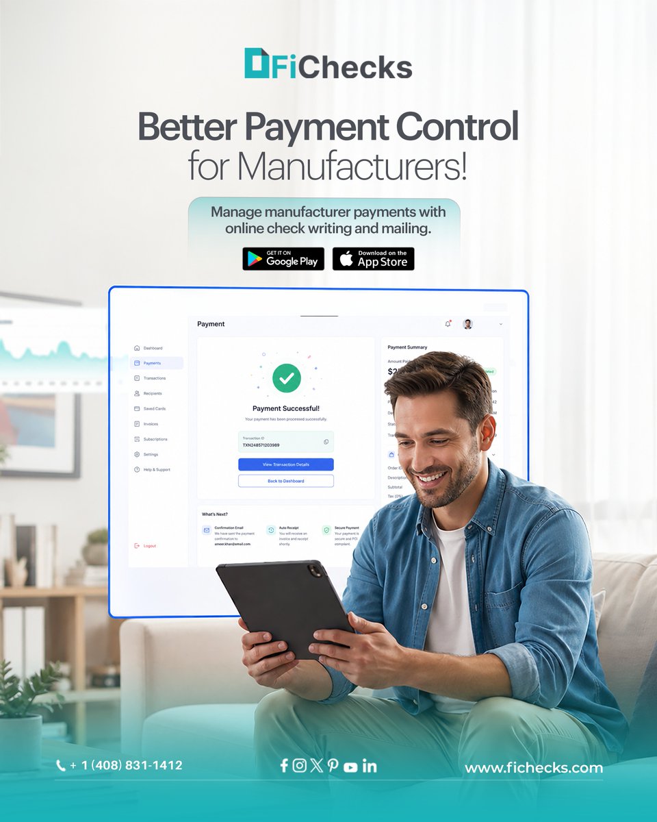 fichecks's tweet photo. Manage business check payments across suppliers and operations with a streamlined workflow using FiChecks.
#fichecks #checkpayments #businesspayments https://t.co/FuZf5Vrcsi