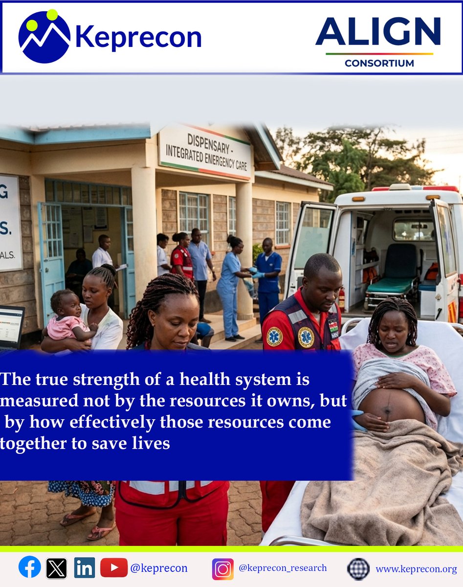 keprecon's tweet photo. Effective emergency care is built on more than ambulances. It relies on skilled health professionals, coordinated referral systems, timely communication, quality data, and connected health services that work together when every second counts.
Strengthening these systems means that women experiencing obstetric emergencies, children requiring urgent care, and families facing critical health situations can access timely, life-saving support when they need it most.#AlignKenya #HealthInnovation #AlignConsortium #HealthInnovation
@MOH_Kenya @KenyaMedics_KMA @MediaCouncilK
@kenyadental @PSofKenya @RuphaKenya
@DukeGhic @DHA_Kenya @KEMRI_Wellcome @ppbkenya @KenyaGovernors @Kmtc_official