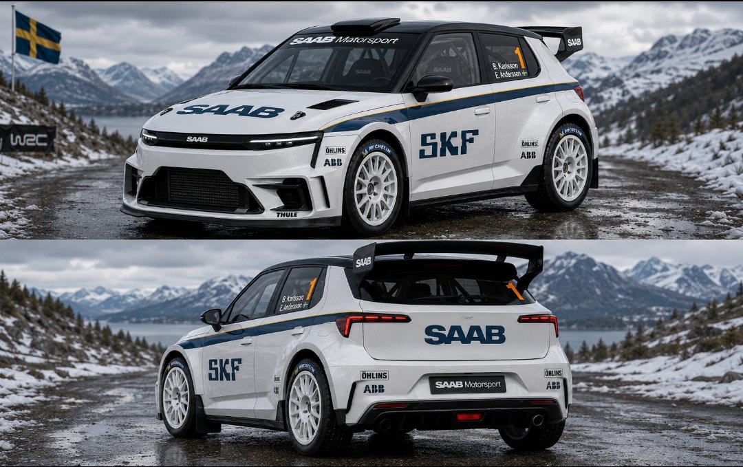 samuelhd88's tweet photo. SAAB Motorsport 

Saab 20 WRC
El regreso de Saab a los rallyes.
Desarrollado por Saab Motorsport, el Saab 20 WRC combina una mecánica híbrida de competición, tracción total, aerodinámica activa y la experiencia de décadas de ingeniería sueca.
Nacido para competir. https://t.co/XoxCIT199o