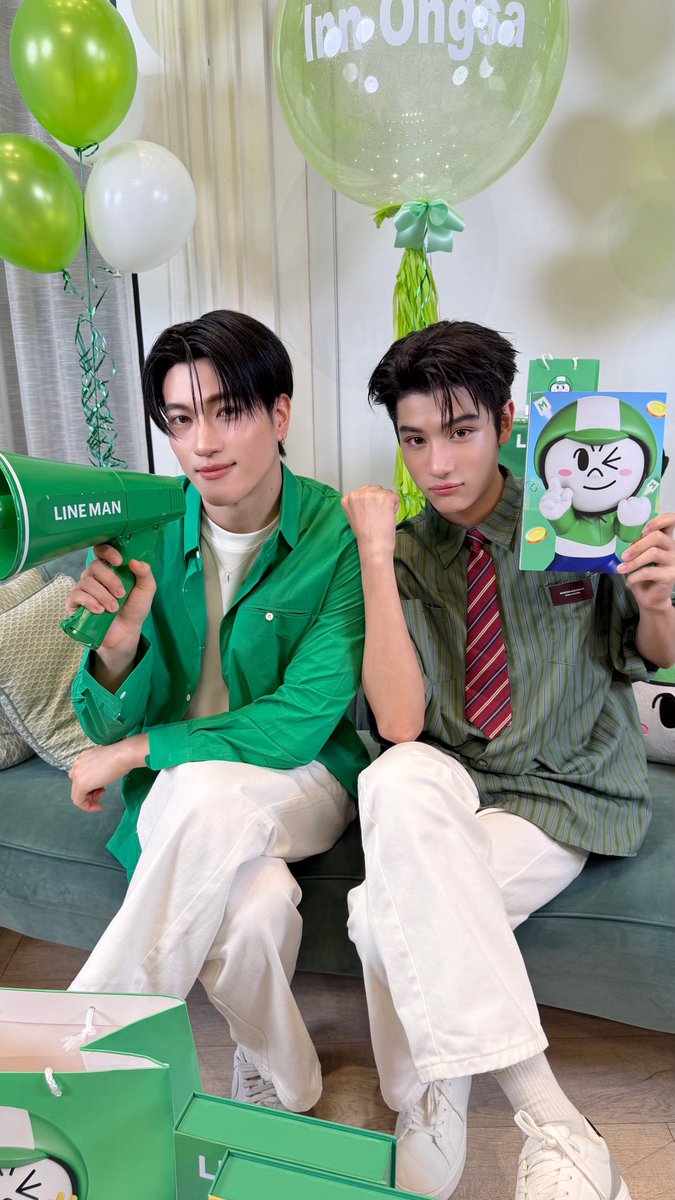 innjakkrasin's tweet photo. มาดูไลฟ์ #LINEMANถูกสุดทุกวันxอินองศา กันเยอะๆนะค้าบ 💚 
ผมกับน้องรออยู่น้า แล้วอย่าลืมไปใช้โค้ดส่วนลด สั่งอาหารมากินให้อิ่มท้องไปพร้อมกันเลย 

#LINEMANถูกสุดทุกวัน #LINEMANWongnaiUsersChoice https://t.co/yFLFENQbIC