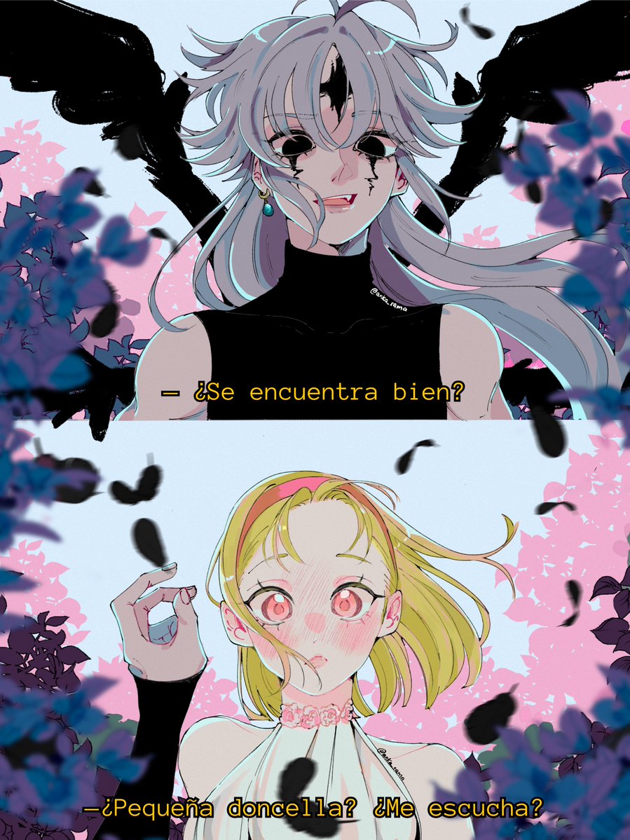 anka_sama's tweet photo. Primer encuentro de Izu y Tristán de mi fic que tengo abandonado uvu 
(Cuando menos se lo esperen, actualizaré 😝)
#黙示録の四騎士 #トリスタン #イゾルデ #tristan #isolde #izu  #4koa #tantrizu https://t.co/kZN8Je1VZQ