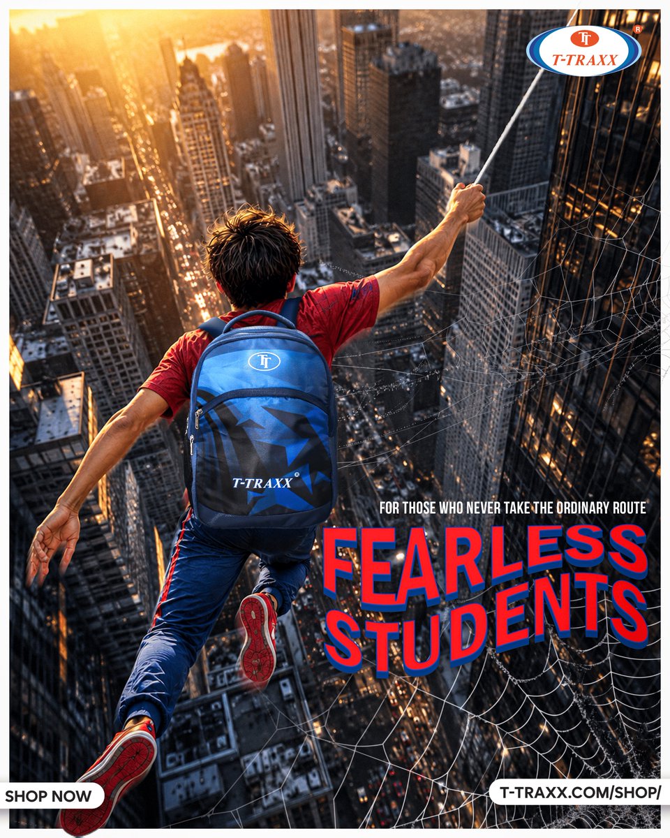 TtraxxIndia's tweet photo. For the students who refuse to think ordinary, settle for ordinary, or take the easy route β This bag is made for your everyday adventures.
.
.
.
#Ttraxx #BackpackGoals #BackToCollege #CampusLife #StudentStyle #EverydayAdventure #AdventureReady #ExploreMore #YoungAndFearless https://t.co/GAZtz7fipi