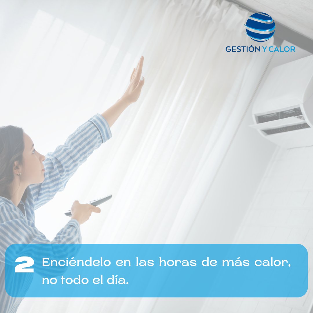 GestionyCalor's tweet photo. 4 consejos para que el calor no se note tanto en la factura ☀️💡

1️⃣ A/C a 24-26°, no más bajo
2️⃣ Solo en horas de más calor
3️⃣ Persianas bajadas de día, ventanas abiertas de noche
4️⃣ Ojo con el stand-by de los electrodomésticos

Pequeños cambios, notable diferencia 📉 https://t.co/Tbyo1nBE54