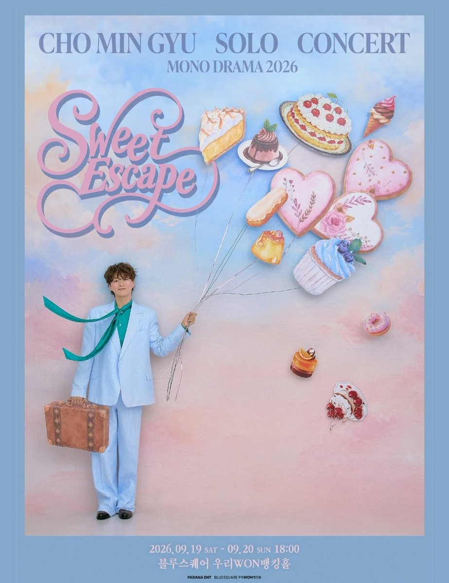 ciii_real's tweet photo. 조민규 모노드라마 2026 : Sweet Escape

- 9/19(토), 9/20(일) 18:00
- 블루스퀘어 우리WON뱅킹홀
- 티켓팅 8/13(목) 19:00 @놀티켓 https://t.co/VdvgO8XOHg