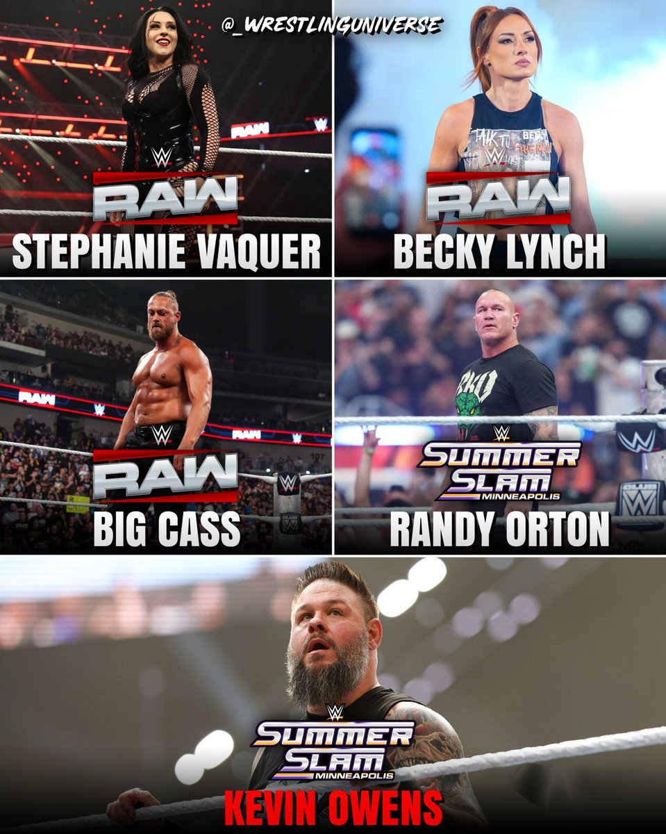 WRESTLING_UE's tweet photo. WWE wasn't holding back this week. Kevin Owens, Randy Orton, Becky Lynch, Stephanie Vaquer, and Big Cass all made their long-awaited returns. 🔥
#KevinOwens #RandyOrton #BeckyLynch #StephanieVaquer #WWE https://t.co/yATIm3NGMV