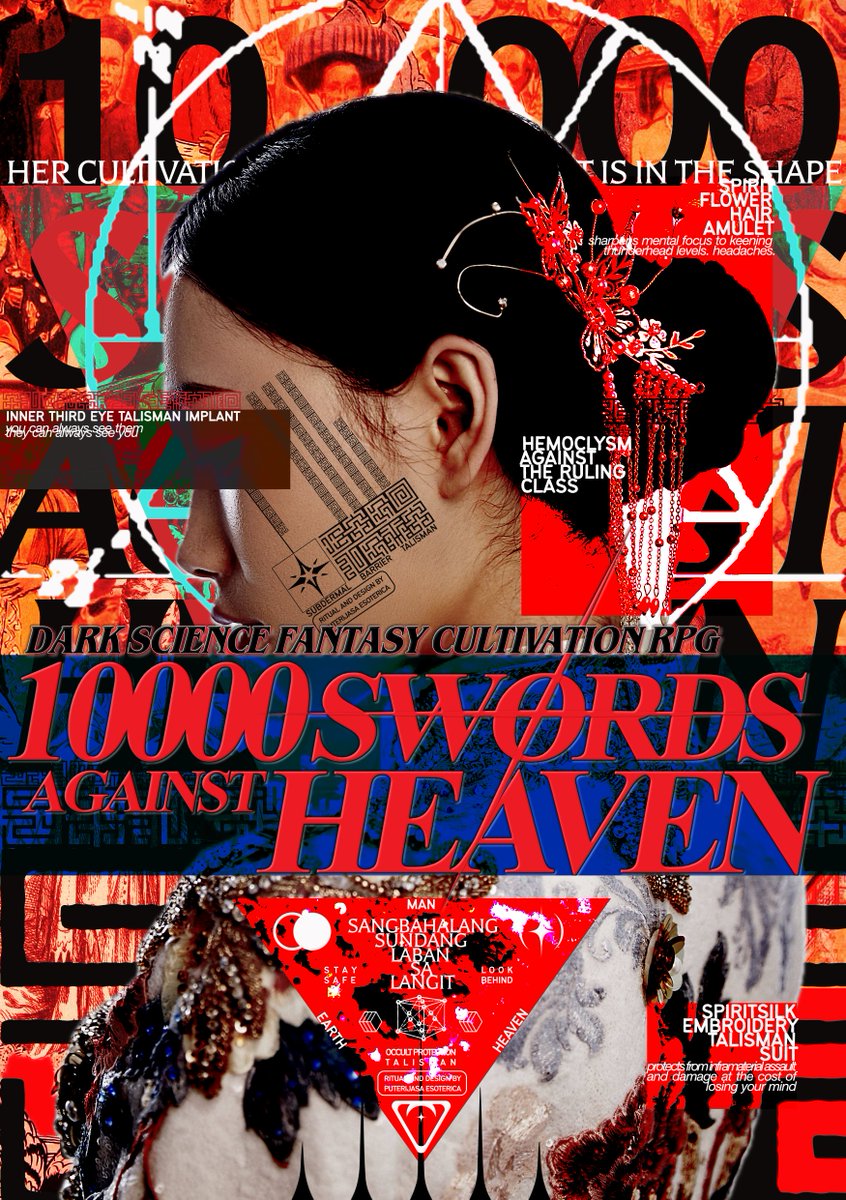 makapatag's tweet photo. 10,000 SWORDS AGAINST HEAVEN is a southeast asian esoteric marxist-leninist technoccultic tropical gothic science fantasy take on xianxia and spirit cultivation. 

play as kung fu commies, daoist grenadiers, buddhist gunwitches, digital devil wizards, all against the heavens https://t.co/cYb06gFibV