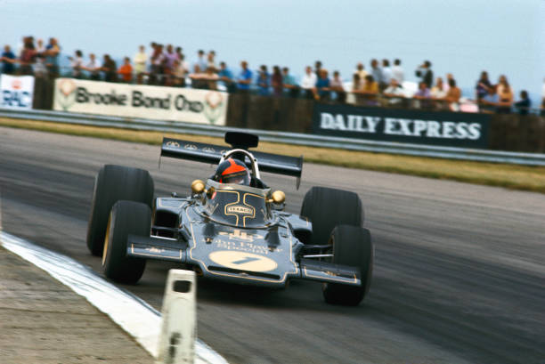 NetoDemetriou's tweet photo. Emerson Fittipaldi, Lotus, Silverstone, 1973. Photo: Rainer Schlegelmilch. https://t.co/AGDUG7nyjy