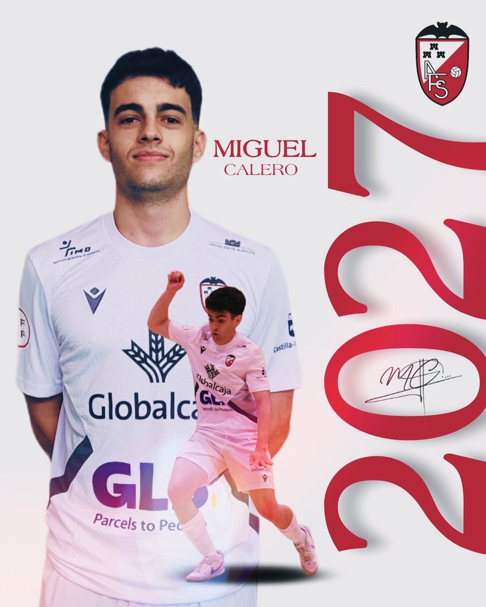albaceteFSala's tweet photo. #MiguelCalero2027 🤍

🤝 Miguel Calero y el Albacete Fútbol Sala acuerdan ampliar su vinculación hasta 2027.

📲 https://t.co/C8UsTu8p2O https://t.co/rzdNIBW3gg