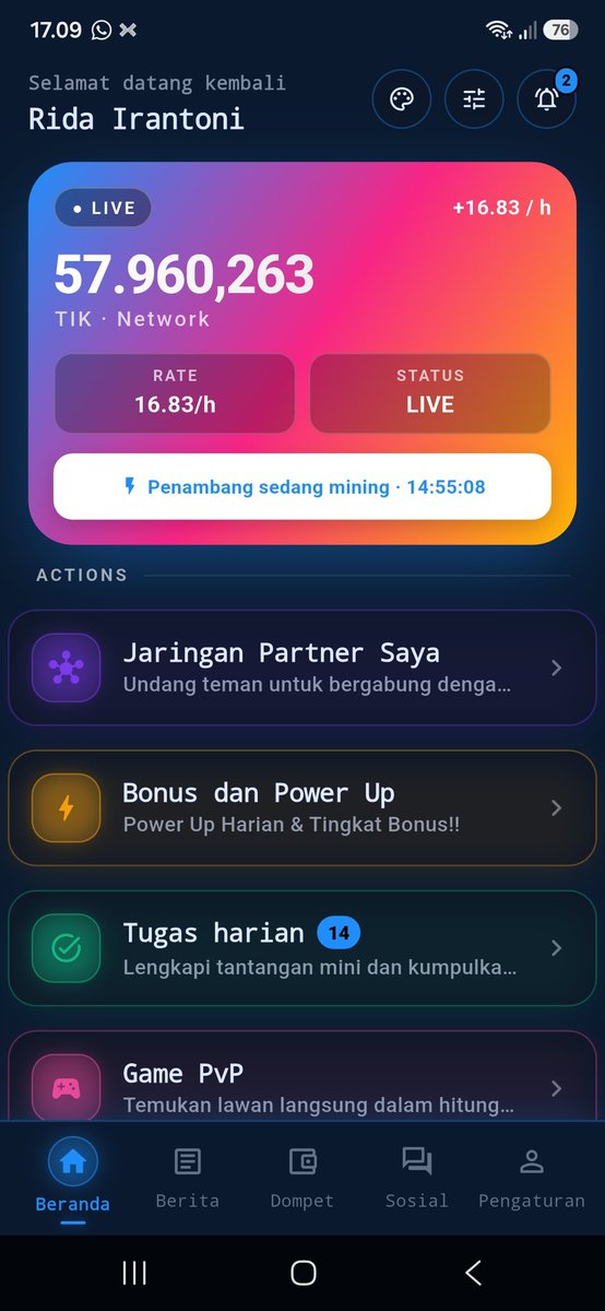 NagaHijau173039's tweet photo. @TikCoin_Network Terbang Menuju bulan https://t.co/1qAosS2Abv