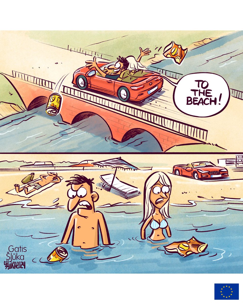 EU_ENV's tweet photo. Holiday mood ON ≠ recycling habits OFF

The average European citizen produces around 5 tonnes of waste every year, yet only 41% of waste in 🇪🇺 is recycled

Better waste management &amp; recycling help prevent waste from ending up in nature, rivers &amp; oceans 👉 https://t.co/mX5euo2V9W https://t.co/AlTacuQeTt