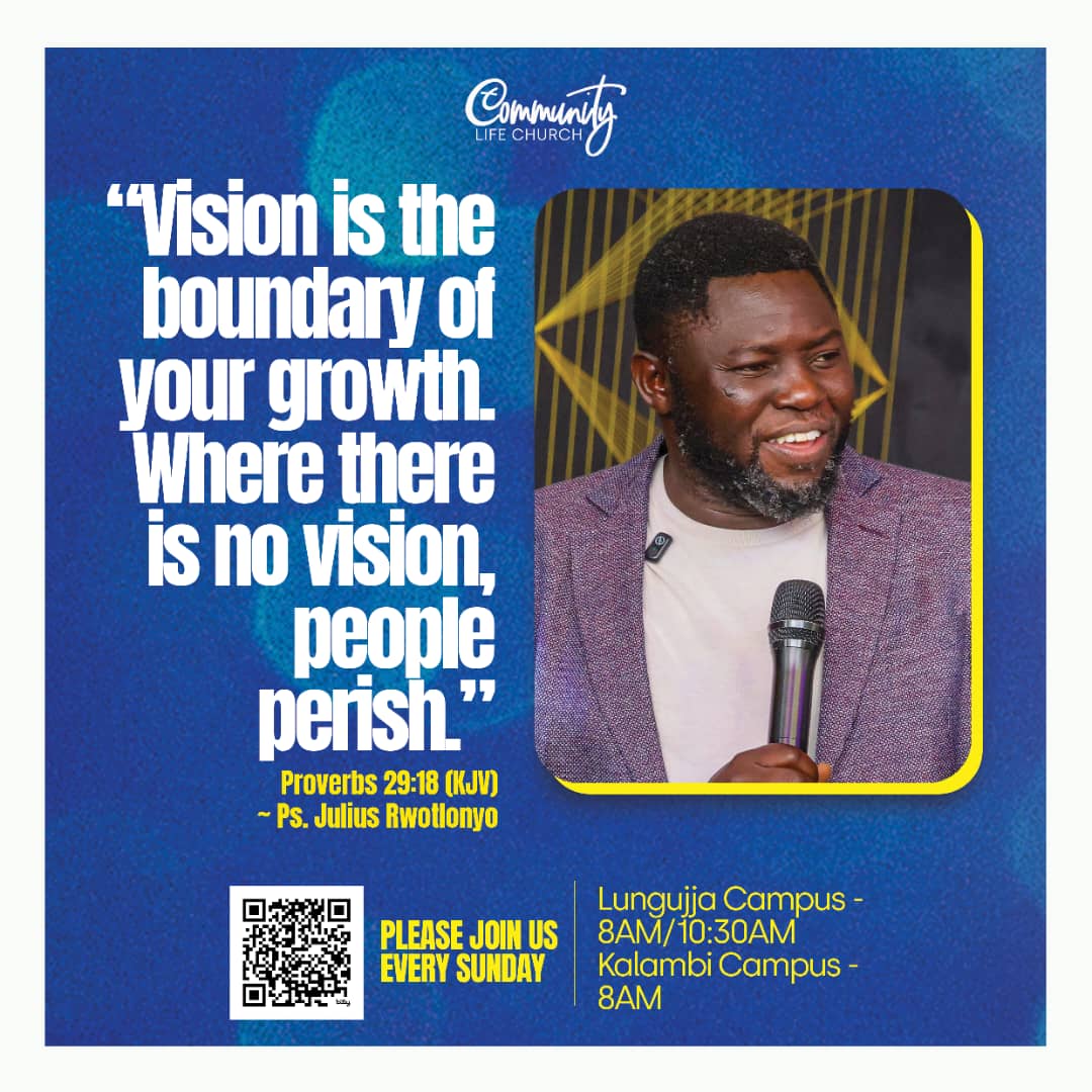 CLCKampala's tweet photo. You can never outgrow the size of your vision! 

Another profound key from Ps. Julius Rwotlonyo 
(Lead Pastor, @watotochurch ) during our Thanksgiving Service.   

#CLCKampala #Christains https://t.co/LfdJzRoS7q