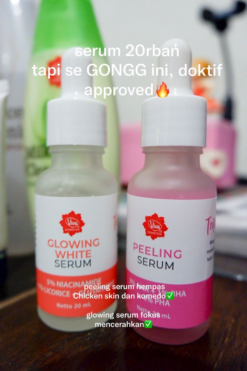 fellwya's tweet photo. nah dua produk ini suhu🔥, definisi kecil kecil cabe rawit, serumnya ga kaleng kaleng, terus Acne lotion, buat yg sering muncul jerawat hormonal wajib punya! https://t.co/m7F3fz2HcJ