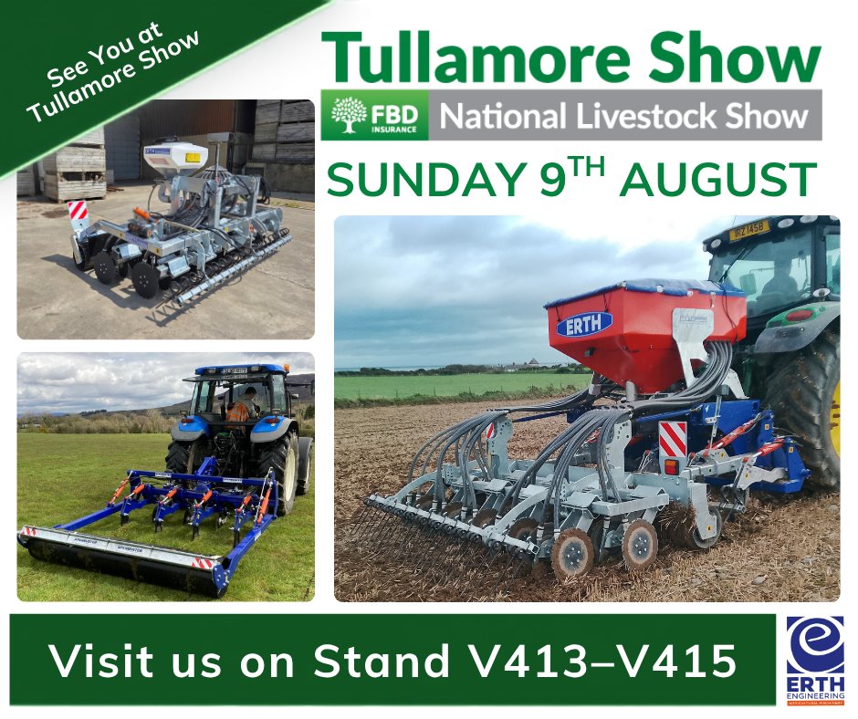ErthLtd's tweet photo. We're looking forward to exhibiting at the Tullamore Show this Sunday, 9 August where our NEW Panbuster™ Drill will be making its first public appearance in Ireland.

Come along and meet the Erth Engineering team—we look forward to seeing you there! https://t.co/FAPTTuY1Q5