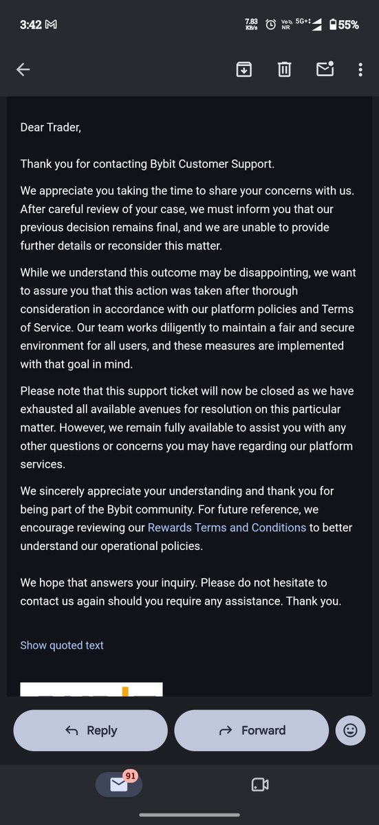 0xUnique_'s tweet photo. What's this @Bybit_Official @BybitHelpdesk 
So I completed this task you gave me the things that worth very less but revoked the real reward promised and on asking why you replying that I did something fraudulent or abusive while I created account first time simply deposited . https://t.co/jBu5s8db0X