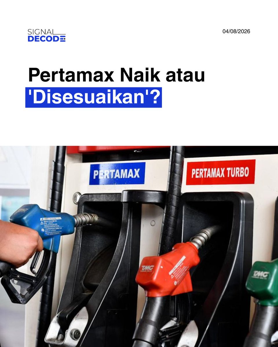 signal__decode's tweet photo. Pertamax Naik atau 'Disesuaikan'?
Satu kata bisa ubah cara kita mikir soal kebijakan. In bedah kecil soal framing "penyesuaian" vs "kenaikan" harga pertamax - bukan soal benar-salah, tapi soal cara nyampeinnya.
Follow @signal__decode.id buat bedah komunikasi lainnya. https://t.co/JlmJWqvhzs