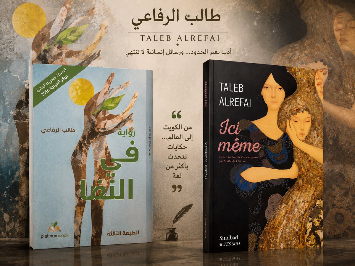 talrefai1's tweet photo. روايتي #في_الهُنا 
حازت على جائزة الدولة التشجيعية عام 2016، وقد تُرجمت إلى اللغة الفرنسية، وجاري ترجمتها إلى اللغة الإنجليزية والإسبانية. https://t.co/0YA2dUXzvo