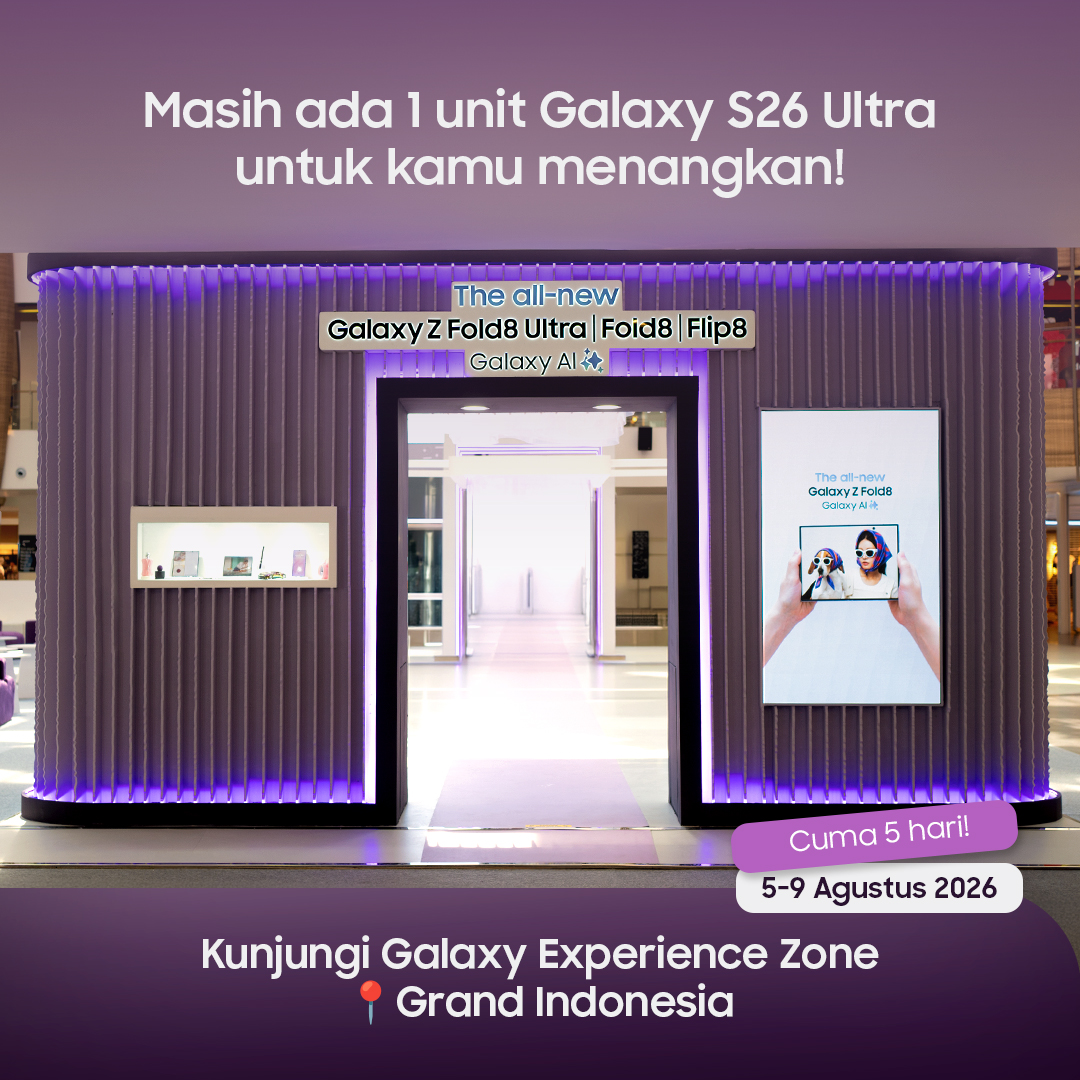 samsungID's tweet photo. Masih ada kesempatan untuk dapetin 1 unit Galaxy S26 Ultra di Galaxy Experience Zone Grand Indonesia!🥳

Cek postingan di bawah untuk cari tahu cara ikutannya!

Periode s/d 9 Agustus 2026, ya! https://t.co/IN5Pdh1Hp0