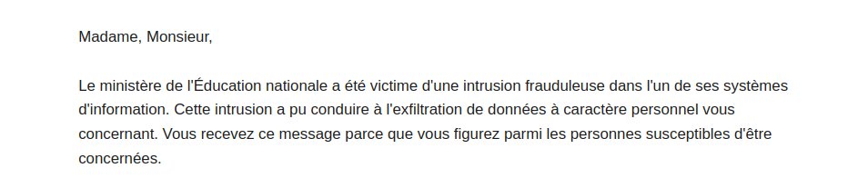 AgatheIrene's tweet photo. Vous remarquerez que ce serait aux victimes du #piratage de se méfier de l'usurpation d'identité !
Un employeur incapable de garantir la sécurité des #données mérite le tribunal.
#data #cyberattaque #EducationNationale https://t.co/sqzmLSmb0L