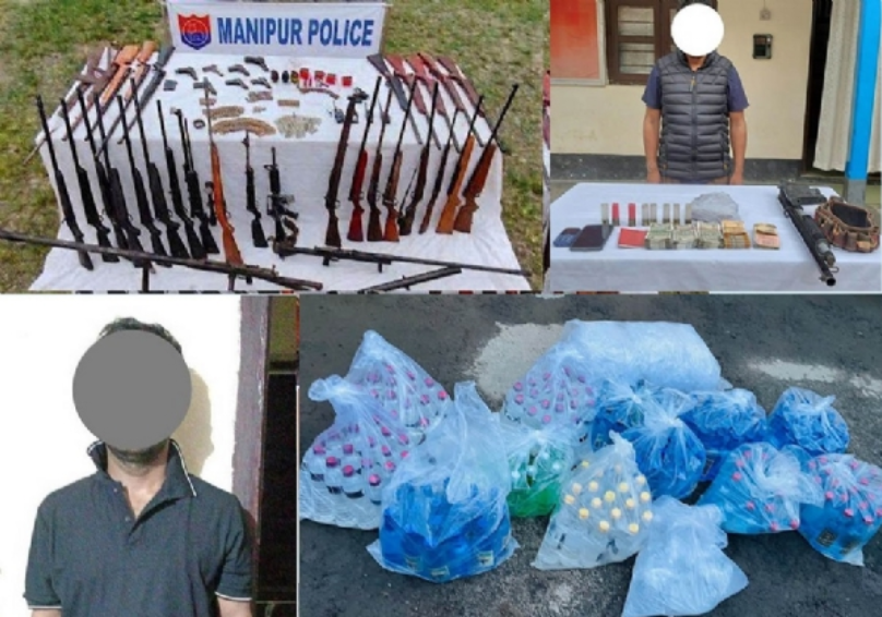 ReporterRimli's tweet photo. Major success for security forces in Manipur. Acting on intelligence inputs, joint search operations in #Kangpokpi district led to the recovery of a massive cache of arms and ammunition, including an M16 rifle, a sniper rifle, 25 single-barrel guns, seven pistols, grenades, detonators, communication equipment and ammunition.

In parallel operations, Manipur Police arrested two accused in separate narcotics and illegal arms cases, recovering 49.5 kg of opium, 530.66 g of brown sugar, a pump-action gun and ₹1.81 lakh in cash. 

The coordinated crackdown underscores sustained efforts to dismantle insurgent infrastructure, curb drug trafficking and strengthen security across the state. 

#Manipur #SecurityForces #CounterInsurgency #WarOnDrugs #NortheastIndia